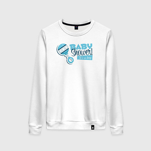 Женский свитшот Baby shower boy / Белый – фото 1