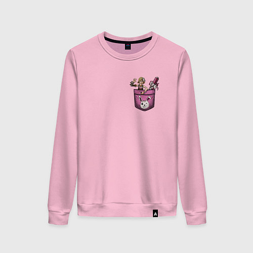 Женский свитшот Крошка Тина в кармане / Светло-розовый – фото 1