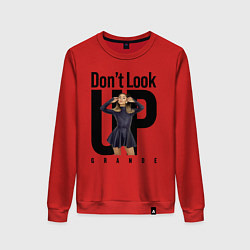 Свитшот хлопковый женский Dont look up - Ariana Grande, цвет: красный