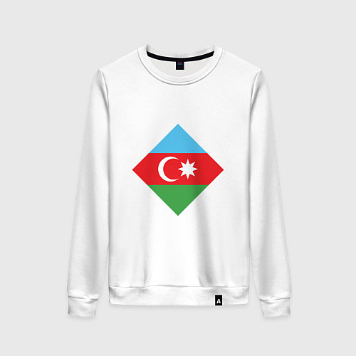 Женский свитшот Flag Azerbaijan / Белый – фото 1