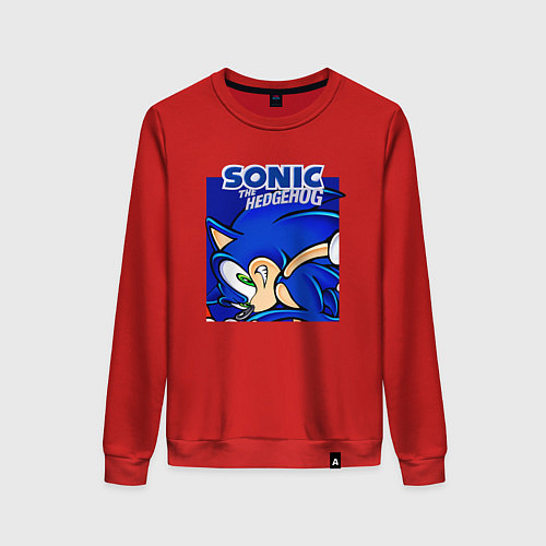 Женский свитшот Sonic Adventure Sonic / Красный – фото 1