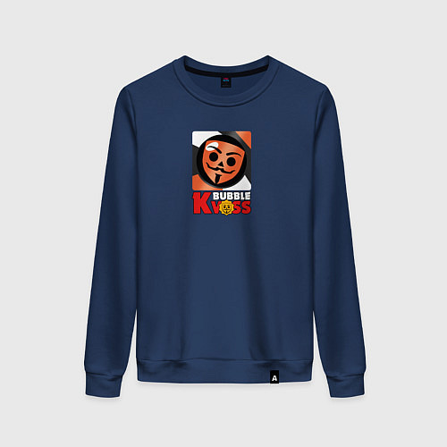 Женский свитшот Бабл Квас Лого / Тёмно-синий – фото 1