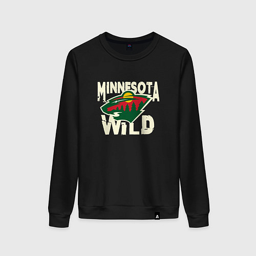 Женский свитшот Миннесота Уайлд, Minnesota Wild / Черный – фото 1