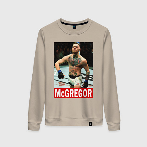 Женский свитшот Конор МакГрегор McGregor / Миндальный – фото 1