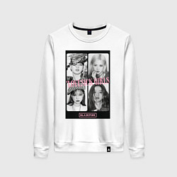 Свитшот хлопковый женский Blackpink K-pop, цвет: белый