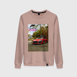 Свитшот хлопковый женский Forza Horizon 5 AUDI, цвет: пыльно-розовый