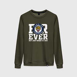 Свитшот хлопковый женский Florida Panthers Флорида Пантерз FOREVER NOT JUST, цвет: хаки