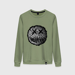 Женский свитшот Жуткая рожица пиксельная