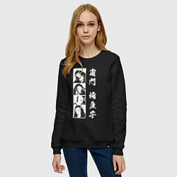 Свитшот хлопковый женский Клинок, рассекающий демонов Незуко, цвет: черный — фото 2