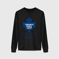 Свитшот хлопковый женский Toronto Maple Leafs are coming Торонто Мейпл Лифс, цвет: черный