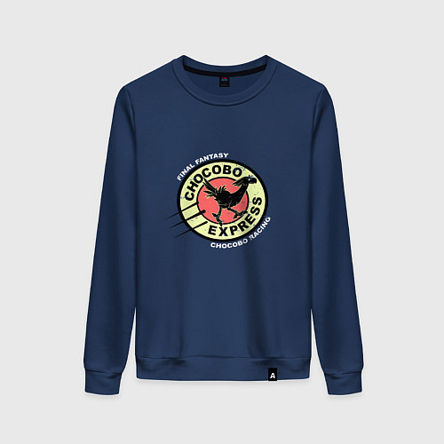 Женский свитшот Чокобо экспресс / Тёмно-синий – фото 1