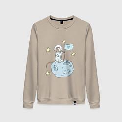Женский свитшот Мышь-космонавт
