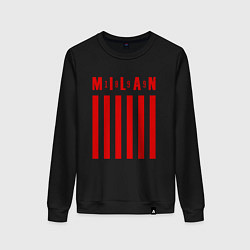 Свитшот хлопковый женский MILAN МИЛАН 1899, цвет: черный