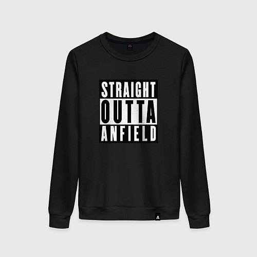 Женский свитшот Liverpool Straight Outta Anfield Ливерпуль / Черный – фото 1