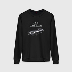 Свитшот хлопковый женский Lexus Concept Prestige, цвет: черный