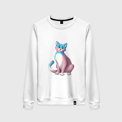 Женский свитшот Нежная кошка / Белый – фото 1