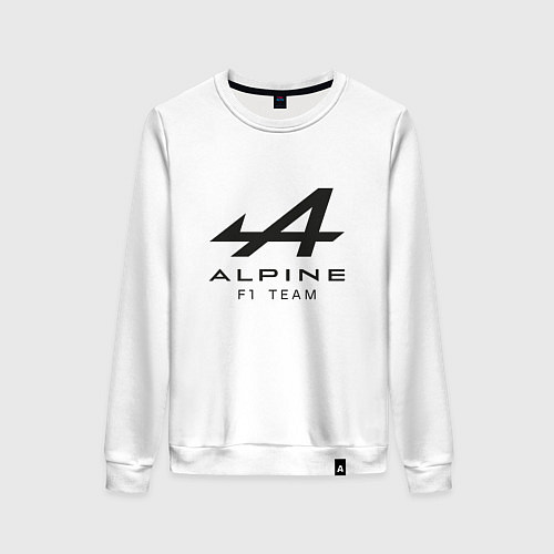 Женский свитшот Alpine F1 team Black Logo / Белый – фото 1