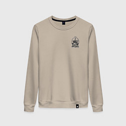 Свитшот хлопковый женский Герб Калленов, цвет: миндальный