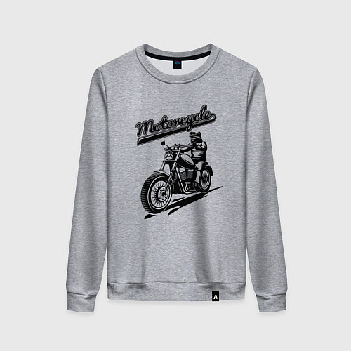 Женский свитшот Motorcycle Cool rider / Меланж – фото 1