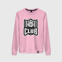 Свитшот хлопковый женский Volleyball Club, цвет: светло-розовый