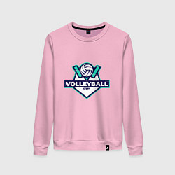 Свитшот хлопковый женский Volleyball - Club, цвет: светло-розовый