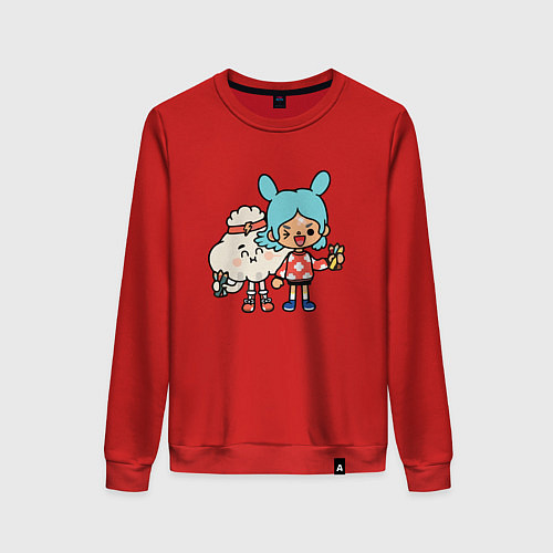 Женский свитшот Toca Mystery House 3 / Красный – фото 1