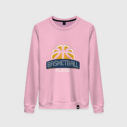 Свитшот хлопковый женский Basketball - Player, цвет: светло-розовый