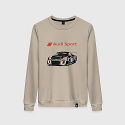 Свитшот хлопковый женский Audi Motorsport Racing team, цвет: миндальный