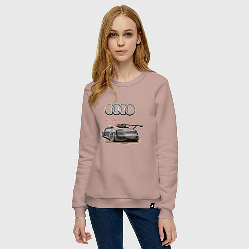 Женский свитшот Audi Racing team / Пыльно-розовый – фото 3