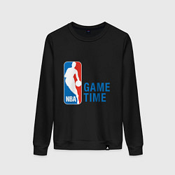 Свитшот хлопковый женский NBA Game Time, цвет: черный