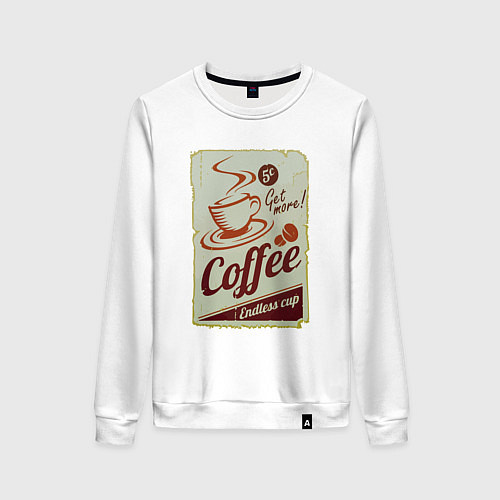Женский свитшот Coffee Cup Retro / Белый – фото 1