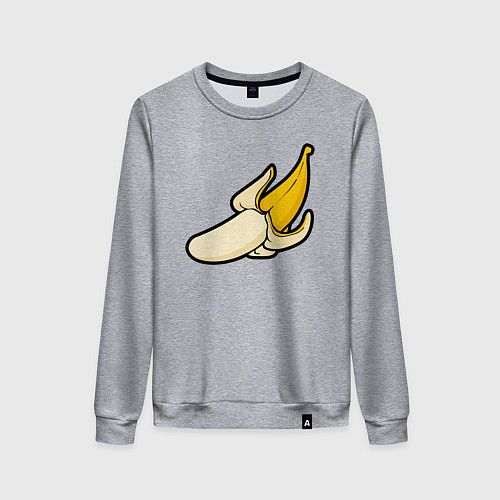 Женский свитшот Почисть банан / Меланж – фото 1