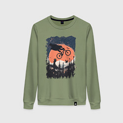 Женский свитшот Лунный Медведь Райдер