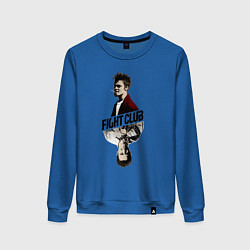 Свитшот хлопковый женский Fight Сlub, цвет: синий