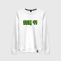 Свитшот хлопковый женский SUM41 LOGO, цвет: белый