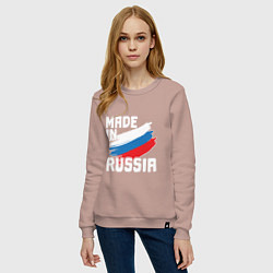 Свитшот хлопковый женский In Russia, цвет: пыльно-розовый — фото 2