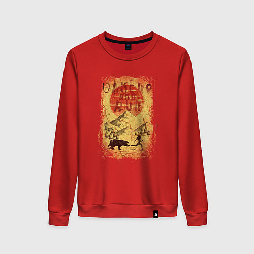 Женский свитшот Проснись и Беги / Красный – фото 1