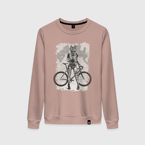 Женский свитшот Real bike punk / Пыльно-розовый – фото 1