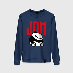 Свитшот хлопковый женский JDM Panda Japan Симпатяга, цвет: тёмно-синий