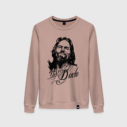 Свитшот хлопковый женский The Big Dude, цвет: пыльно-розовый