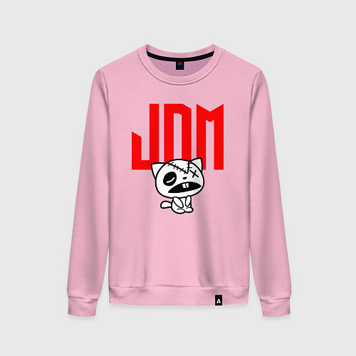 Женский свитшот JDM Kitten-Zombie Japan / Светло-розовый – фото 1