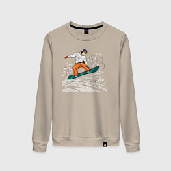 Женский свитшот Сноубордист snowboard