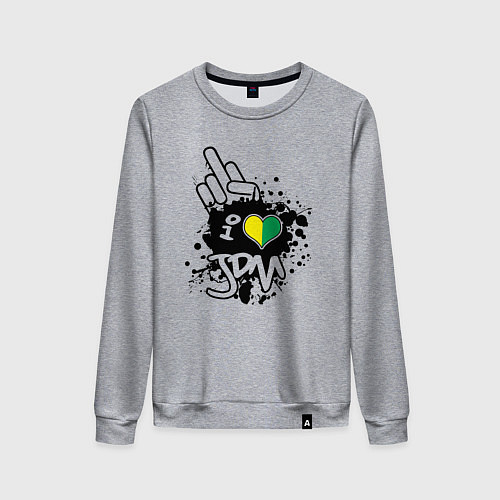 Женский свитшот I love JDM Japan / Меланж – фото 1