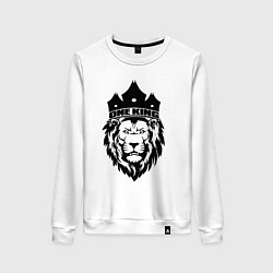 Свитшот хлопковый женский Lion one king, цвет: белый
