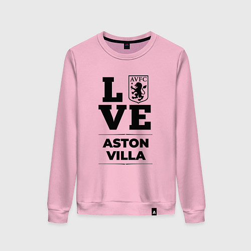 Женский свитшот Aston Villa Love Классика / Светло-розовый – фото 1