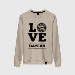 Свитшот хлопковый женский Bayern Love Классика, цвет: миндальный