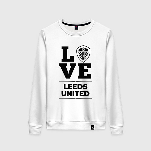 Женский свитшот Leeds United Love Классика / Белый – фото 1