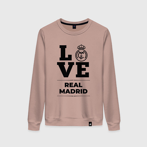 Женский свитшот Real Madrid Love Классика / Пыльно-розовый – фото 1