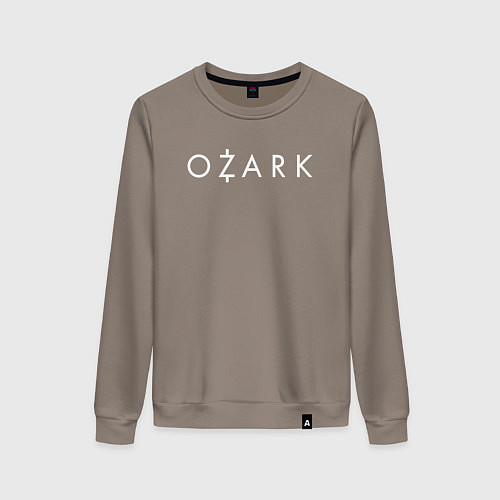 Женский свитшот Ozark white logo / Утренний латте – фото 1