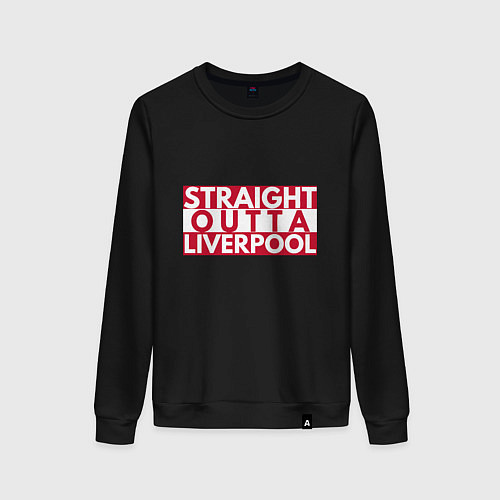 Женский свитшот Straight Outta Liverpool / Черный – фото 1